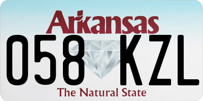 AR license plate 058KZL
