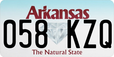 AR license plate 058KZQ