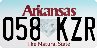 AR license plate 058KZR