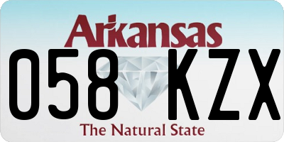 AR license plate 058KZX