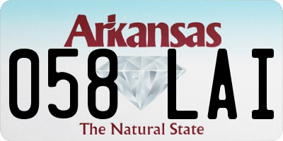 AR license plate 058LAI