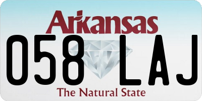 AR license plate 058LAJ