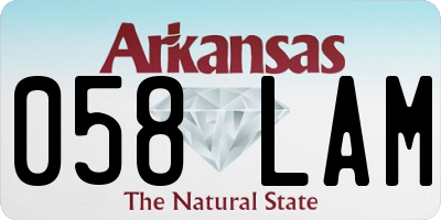 AR license plate 058LAM