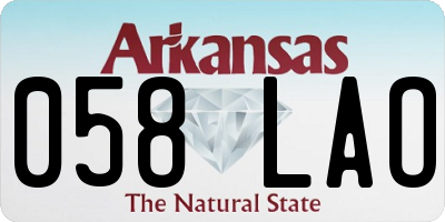 AR license plate 058LAO