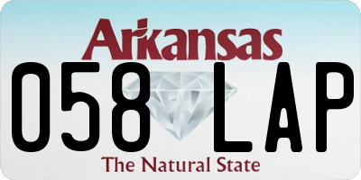 AR license plate 058LAP