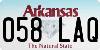 AR license plate 058LAQ