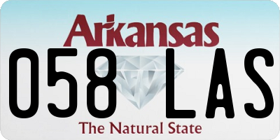 AR license plate 058LAS