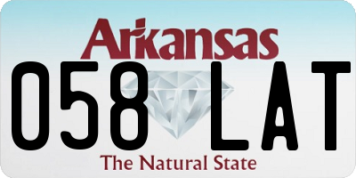 AR license plate 058LAT