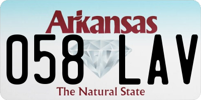 AR license plate 058LAV