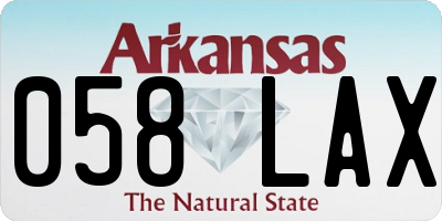AR license plate 058LAX