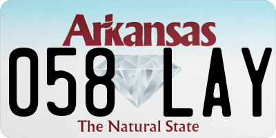 AR license plate 058LAY