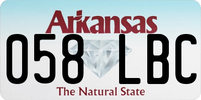 AR license plate 058LBC