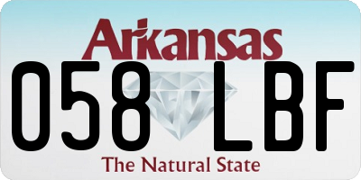 AR license plate 058LBF