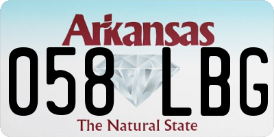 AR license plate 058LBG