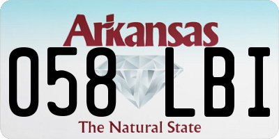 AR license plate 058LBI