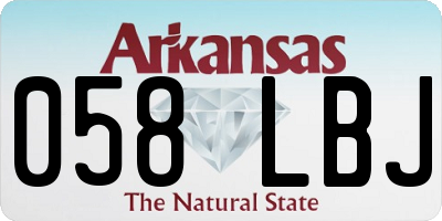 AR license plate 058LBJ