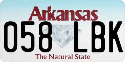 AR license plate 058LBK