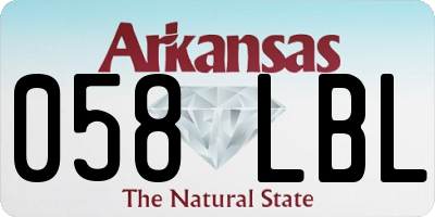 AR license plate 058LBL