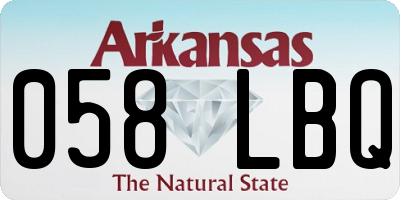 AR license plate 058LBQ