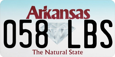 AR license plate 058LBS