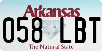 AR license plate 058LBT