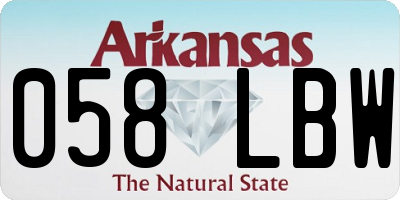 AR license plate 058LBW
