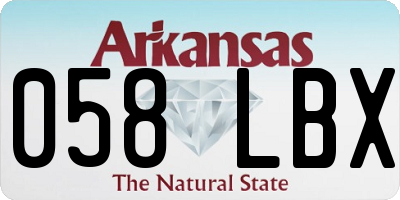 AR license plate 058LBX