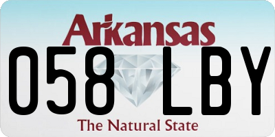 AR license plate 058LBY
