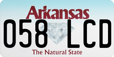 AR license plate 058LCD