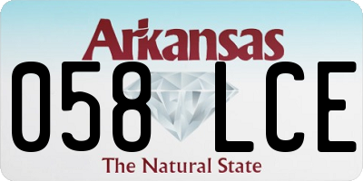 AR license plate 058LCE