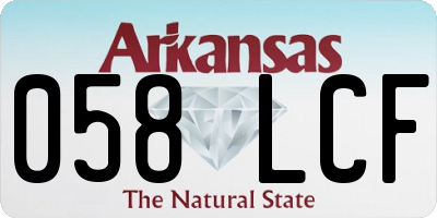 AR license plate 058LCF