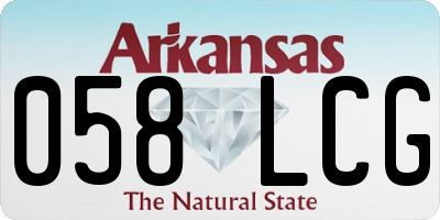 AR license plate 058LCG