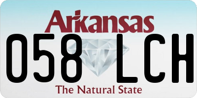 AR license plate 058LCH