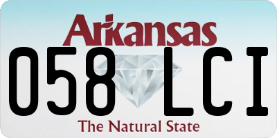 AR license plate 058LCI