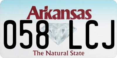 AR license plate 058LCJ