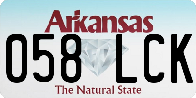 AR license plate 058LCK
