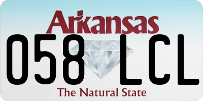 AR license plate 058LCL