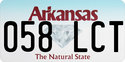 AR license plate 058LCT