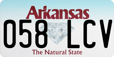 AR license plate 058LCV