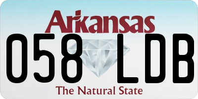 AR license plate 058LDB