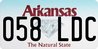 AR license plate 058LDC