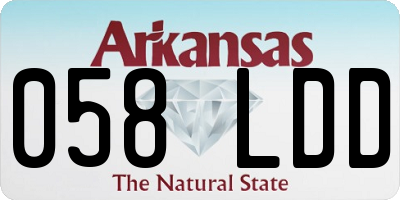 AR license plate 058LDD