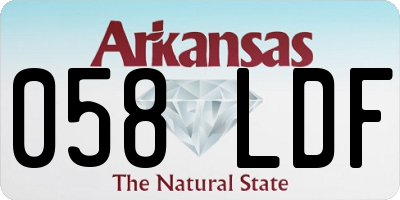 AR license plate 058LDF