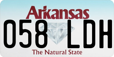 AR license plate 058LDH