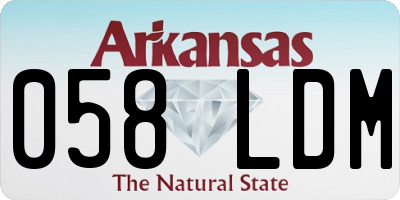 AR license plate 058LDM