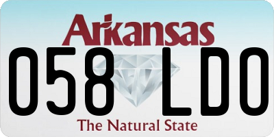 AR license plate 058LDO