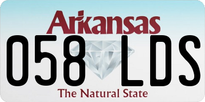 AR license plate 058LDS