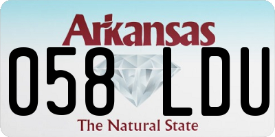 AR license plate 058LDU