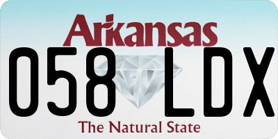 AR license plate 058LDX
