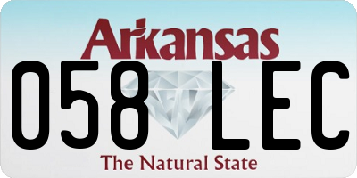 AR license plate 058LEC